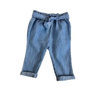 BABY B’GOSH Girl’s Paperbag Waist Chambray Jeans / Size: 9 Months